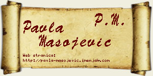 Pavla Mašojević vizit kartica